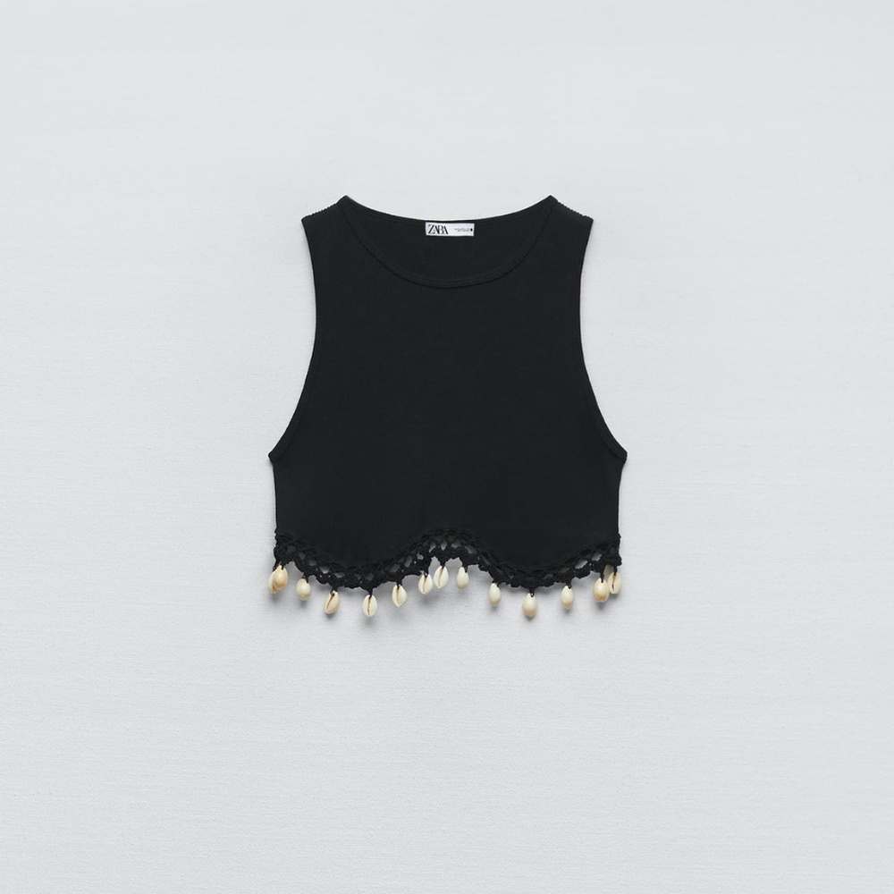 Zara limited edition sheamless shell crop top - Picture 5 of 7